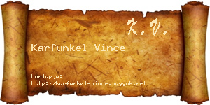 Karfunkel Vince névjegykártya